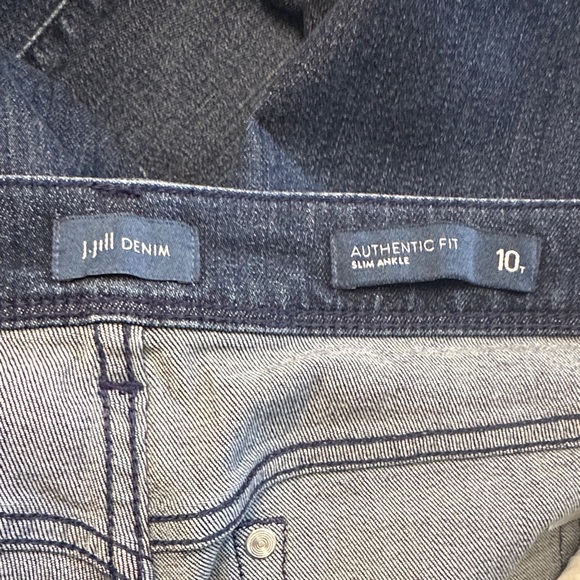 J. Jill Denim Dark Blue Authentic Fit Slim Ankle, 10 Tall - Picture 2 of 11